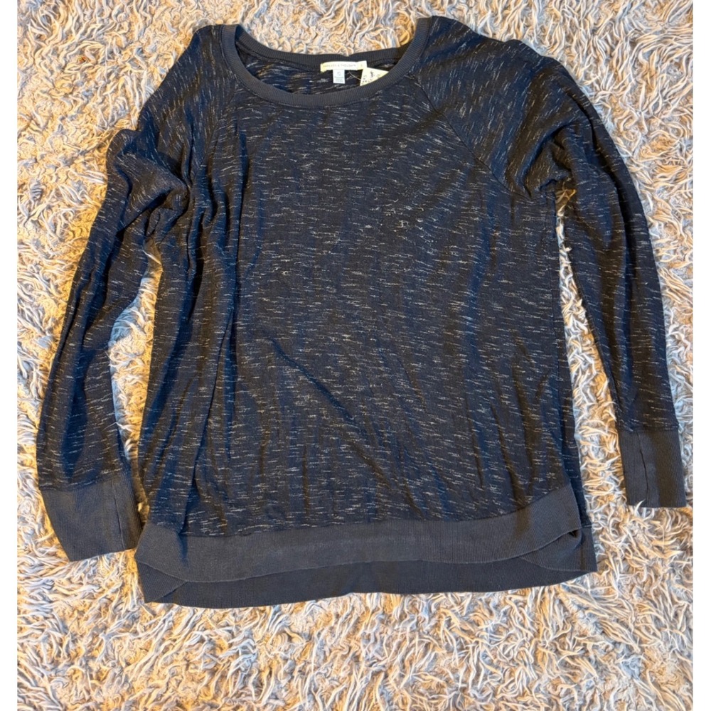 Threads 4 Thought Womens Navy Blue‎ Space Dye Pullover Top TWA2598 Large